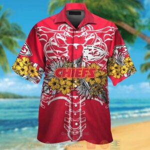 Kansas City Chiefs Yellow Hibiscus Red Hawaii Shirt