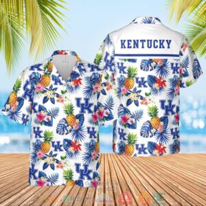 Kentucky Wildcats MenS Basketball Ncaa Pineapple Hawaiian Shirt