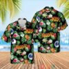 Kiss Band Pineapple Black Green Hawaiian Shirt