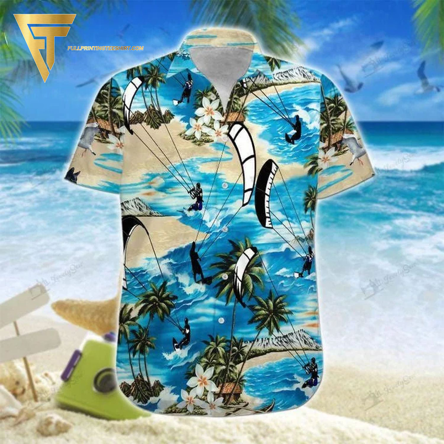 Kitesurfing Fly High But Stay Grounded Beautiful Blue Beach All Over Print Hawaiian Shirts And Beach Shorts Kitesurfing Fly High But Stay Grounded Beautiful Blue Beach All Over Print Hawaiian Shirts And Beach Shorts