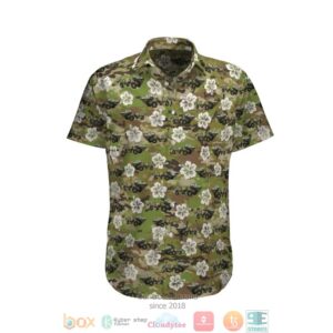 Larc-V Australian Army Hibiscus Hawaiian Shirt