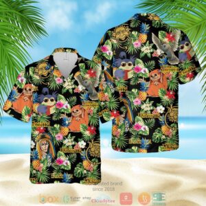 Labyrinth Film Pineapple Black Hawaiian Shirt