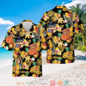 Labyrinth Film Pineapple Black Yellow Hawaiian Shirt