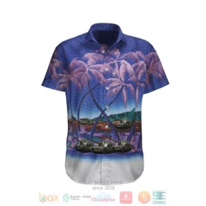 Leclerc French Army Violet Hawaiian Shirt