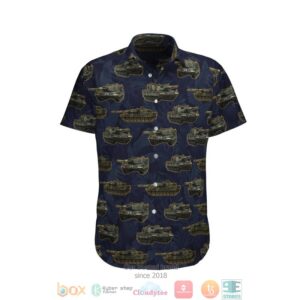 Leopard 2 German Army Dark Blue Hawaiian Shirt