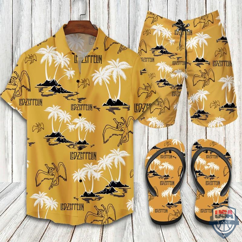 Led Zeppelin Hawaiian Shirt Beach Short And Flip Flops Led Zeppelin Hawaiian Shirt Beach Short And Flip Flops