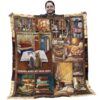 Library Book Quilt - Book & Cat Make Me Happy Brown Quilt Blanket - Gifts For Library Lovers