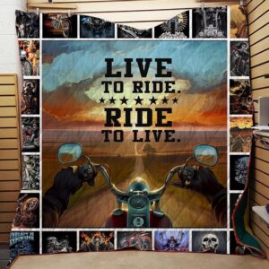 Live To Ride Quilt Blanket 3D Quilt Blanket 1511-10