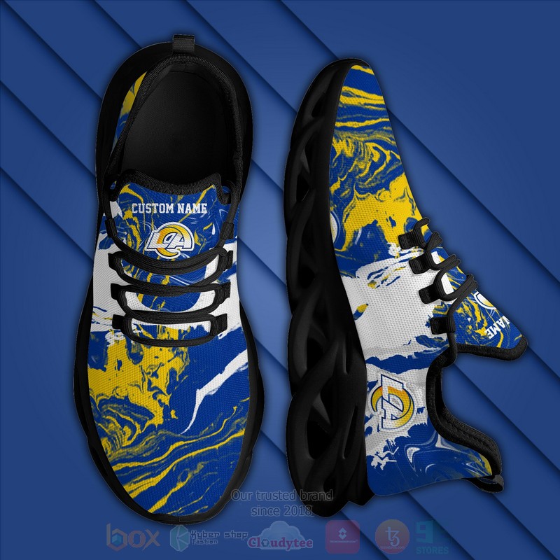 Los Angeles Rams Nfl American Custom Name Clunky Max Soul Shoes Los Angeles Rams Nfl American Custom Name Clunky Max Soul Shoes
