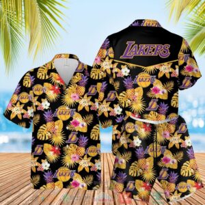 Los Angeles Lakers Nba Pineapple Hawaiian Shirt