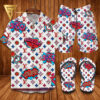 Louis Vuitton Pop Art Version Hawaiian Shirt Beach Shorts And Flip Flops