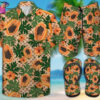 Louis Vuitton Tropical Fruit Full Print Hawaiian Shirt Beach Shorts And Flip Flops