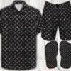 Louis Vuitton Black Hawaiian Shirt