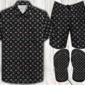 Louis Vuitton Black Hawaiian Shirt