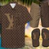 Louis Vuitton Dark Brown Hawaiian Shirt