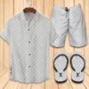 Louis Vuitton Pale Grey Hawaiian Shirt