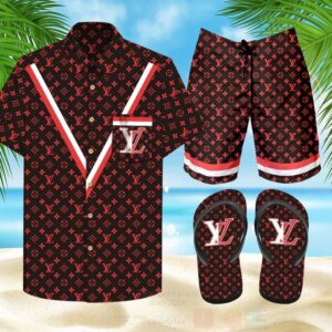 Louis Vuitton Red Hawaiian Shirt