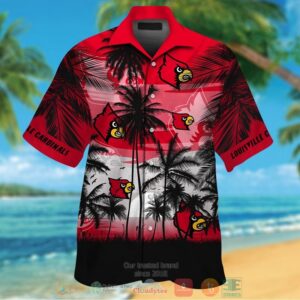 Louisville Cardinals Tropical Hawaiian Shirt And Shorts