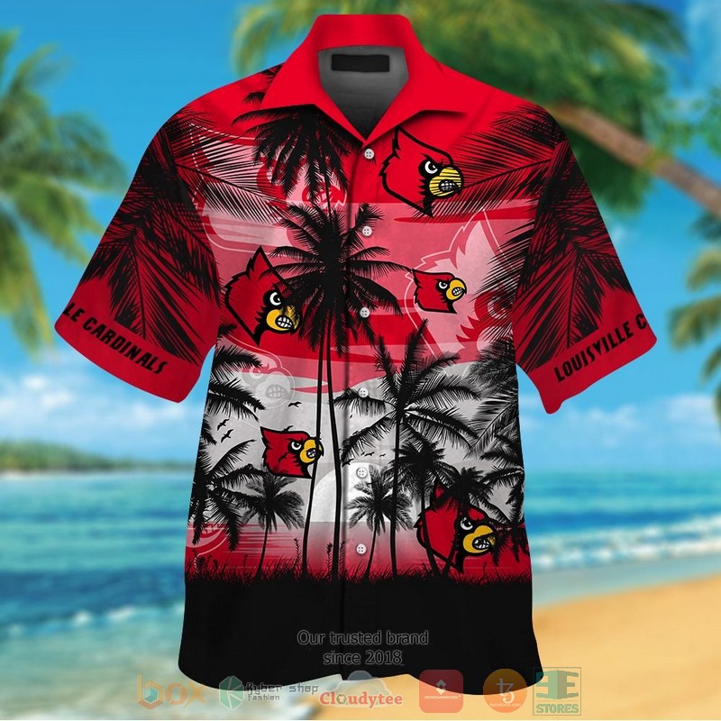 Louisville Cardinals Tropical Hawaiian Shirt And Shorts Louisville Cardinals Tropical Hawaiian Shirt And Shorts