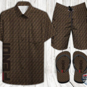Fendi Hawaiian Shirt Beach Short 02