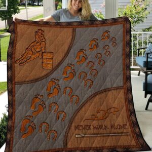 MHE21010701-MHQ21010701 Barrel Racing Never Walk Alone Quilt Bed Set & Quilt Blanket