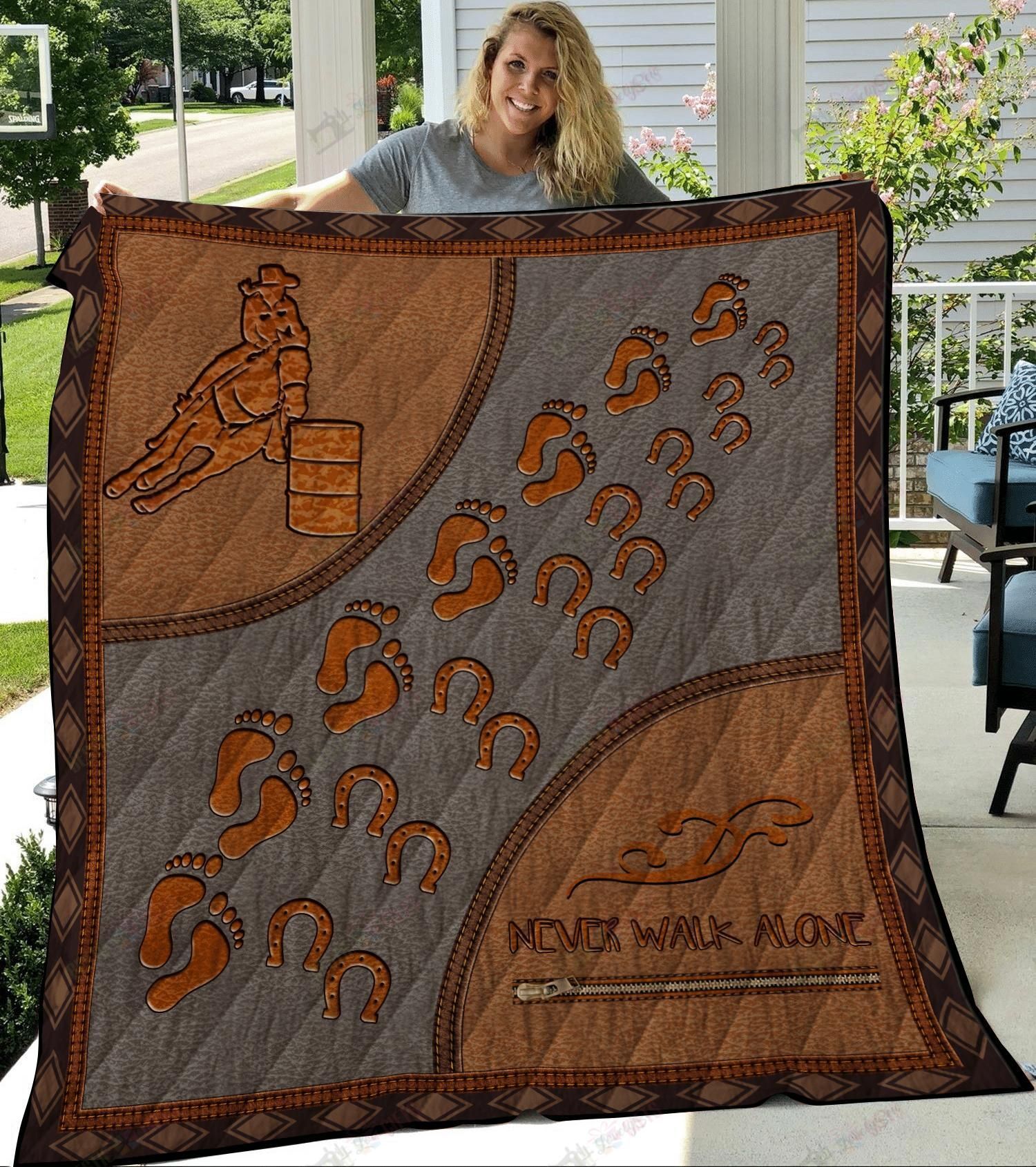 MHE21010701-MHQ21010701 Barrel Racing Never Walk Alone Quilt Bed Set & Quilt Blanket MHE21010701-MHQ21010701 Barrel Racing Never Walk Alone Quilt Bed Set & Quilt Blanket