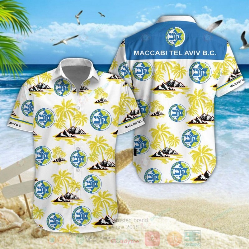Maccabi Tel Aviv B.C Hawaiian Shirt Maccabi Tel Aviv B.C Hawaiian Shirt