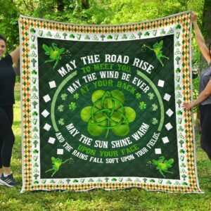 May The Road Rise Quilt Blanket Quilt Blanket Blanket Best Gift Ideas For Saint Patricks Day Dhc09121351Dd