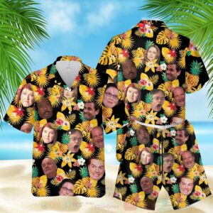 Meme Black-Yellow Hawaiian Shirt