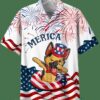 Merica Us Flag German Shepherd Hawaiian Shirt