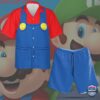Mario Game Cosplay Aloha Hawaiian Shirts And Shorts