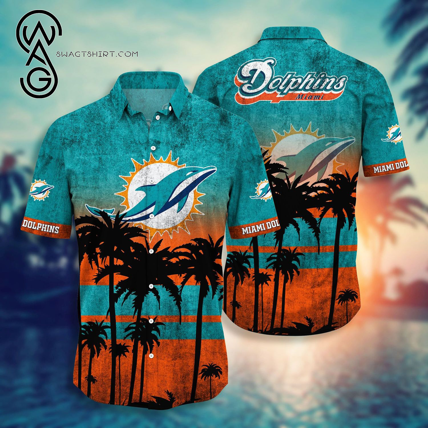 Miami Dolphins Football Team Combo Hawaiian Shirt And Shorts Miami Dolphins Football Team Combo Hawaiian Shirt And Shorts