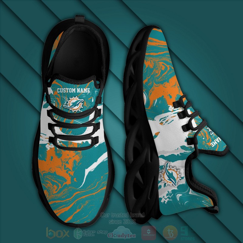 Miami Dolphins Nfl American Custom Name Clunky Max Soul Shoes Miami Dolphins Nfl American Custom Name Clunky Max Soul Shoes