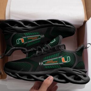Miami Hurricanes Football Max Soul Shoes