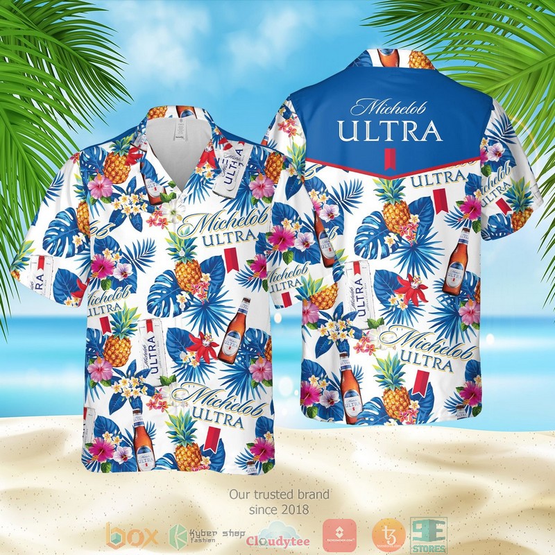 Michelob Ultra Pineapple Hawaiian Shirt Michelob Ultra Pineapple Hawaiian Shirt