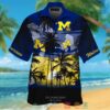 Michigan Wolverines Tropical Hawaiian Shirt And Shorts