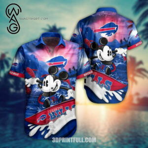 Mickey Mouse And Buffalo Bills Combo Hawaiian Shirt And Shorts