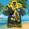 Mickey Mouse Green Bay Packers Hawaiian Shirt And Shorts