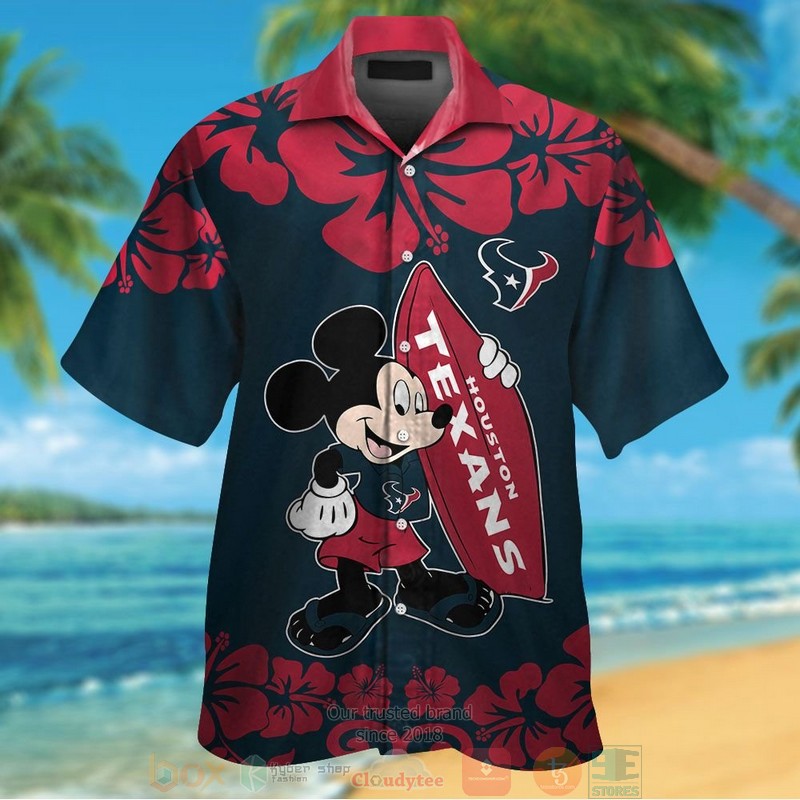 Mickey Mouse Houston Texans Hawaiian Shirt And Shorts Mickey Mouse Houston Texans Hawaiian Shirt And Shorts