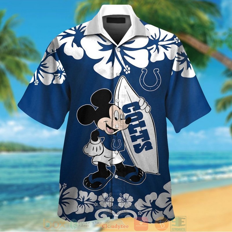 Mickey Mouse Indianapolis Colts Hawaiian Shirt And Shorts Mickey Mouse Indianapolis Colts Hawaiian Shirt And Shorts