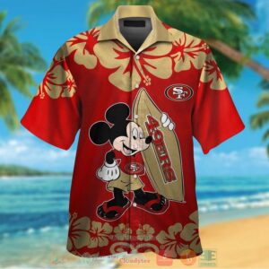 Mickey Mouse San Francisco 49Ers Hawaiian Shirt And Shorts