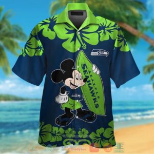 Mickey Mouse Seattle Seahawks Hawaiian Shirt And Shorts
