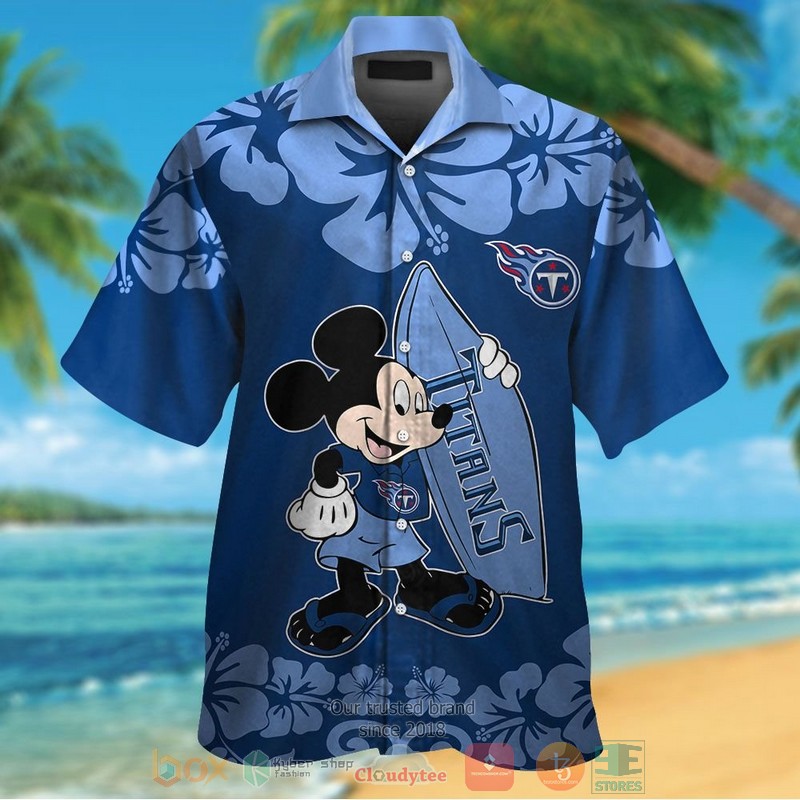 Mickey Mouse Tennessee Titans Hawaiian Shirt And Shorts Mickey Mouse Tennessee Titans Hawaiian Shirt And Shorts