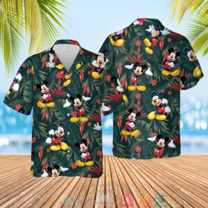 Mickey Mouse Flowers Hawaiian Shirt