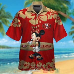 Minnie Mouse San Francisco 49Ers Hawaiian Shirt And Shorts