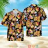 Moana Pineapple Black Yellow Hawaiian Shirt