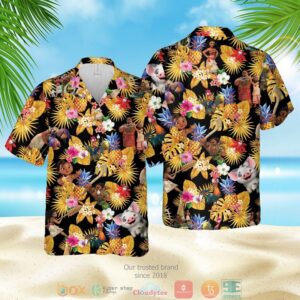 Moana Pineapple Black Yellow Hawaiian Shirt