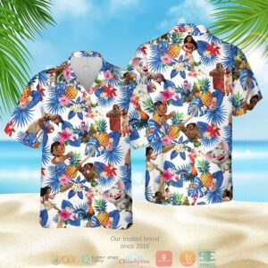 Moana Pineapple White Hawaiian Shirt