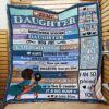 Mom to Daughter I Am So Proud of You Black Woman Quilt Blanket Printed Polyester Fabric Quilt Blanket Queen Size 80x90 inches Quilt Blanket