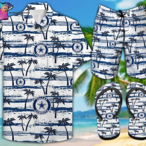 Nfl Dallas Cowboys Full Print Hawaiian Shirt Beach Shorts And Flip Flops